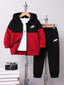 Kids Black & White Check Zipper Jacket & trouser