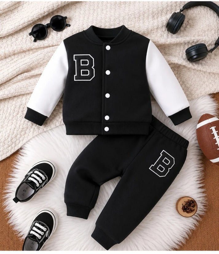 Boys black Jacket & Trouser-kids clozet - Kids Clozet