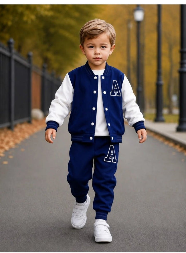 Boys Navy Blue Jacket & Trouser-kids clozet - Kids Clozet Hover Image