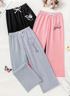 Girls Butterfly Print Trouser-kids clozet - Kids Clozet