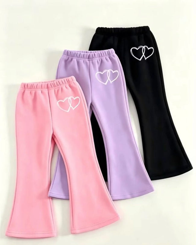 Girls Heart Print Trousers-kids clozet - Kids Clozet Hover Image