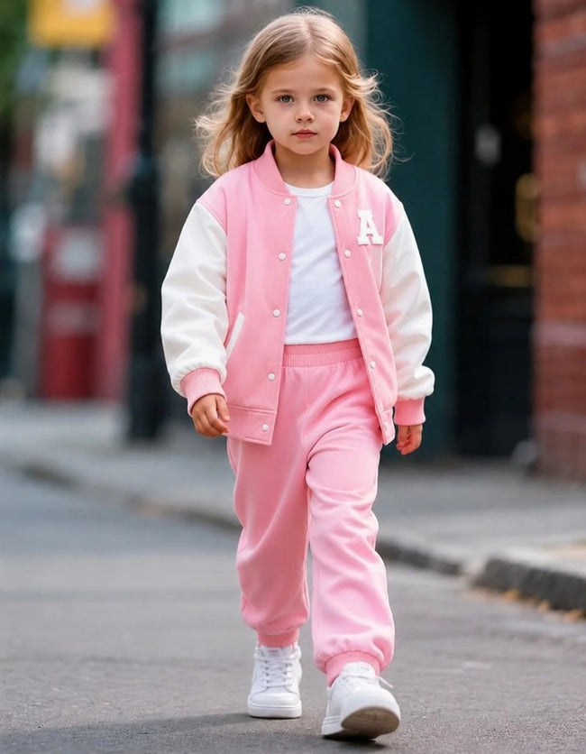 Girls Pink Winter Suit with Jacket-kids clozet - Kids Clozet Hover Image