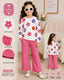 Girls Floral Printed Top & Trouser
