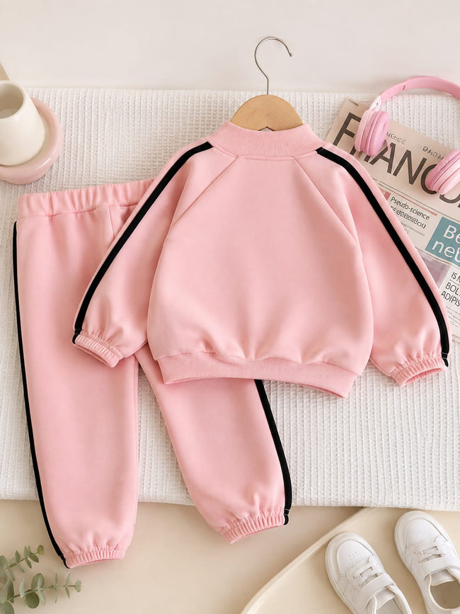 Cute Baby Pink Zipper & trouser Main Image
