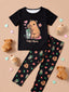 Kids Cute Capybara & Boba Tea Nightsuit-kids clozet