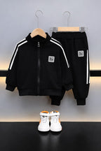 Boys stylish and classy black zipper with trouser