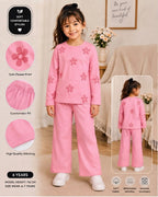 Girls Cute Floral Print Nightsuit-kids clozet