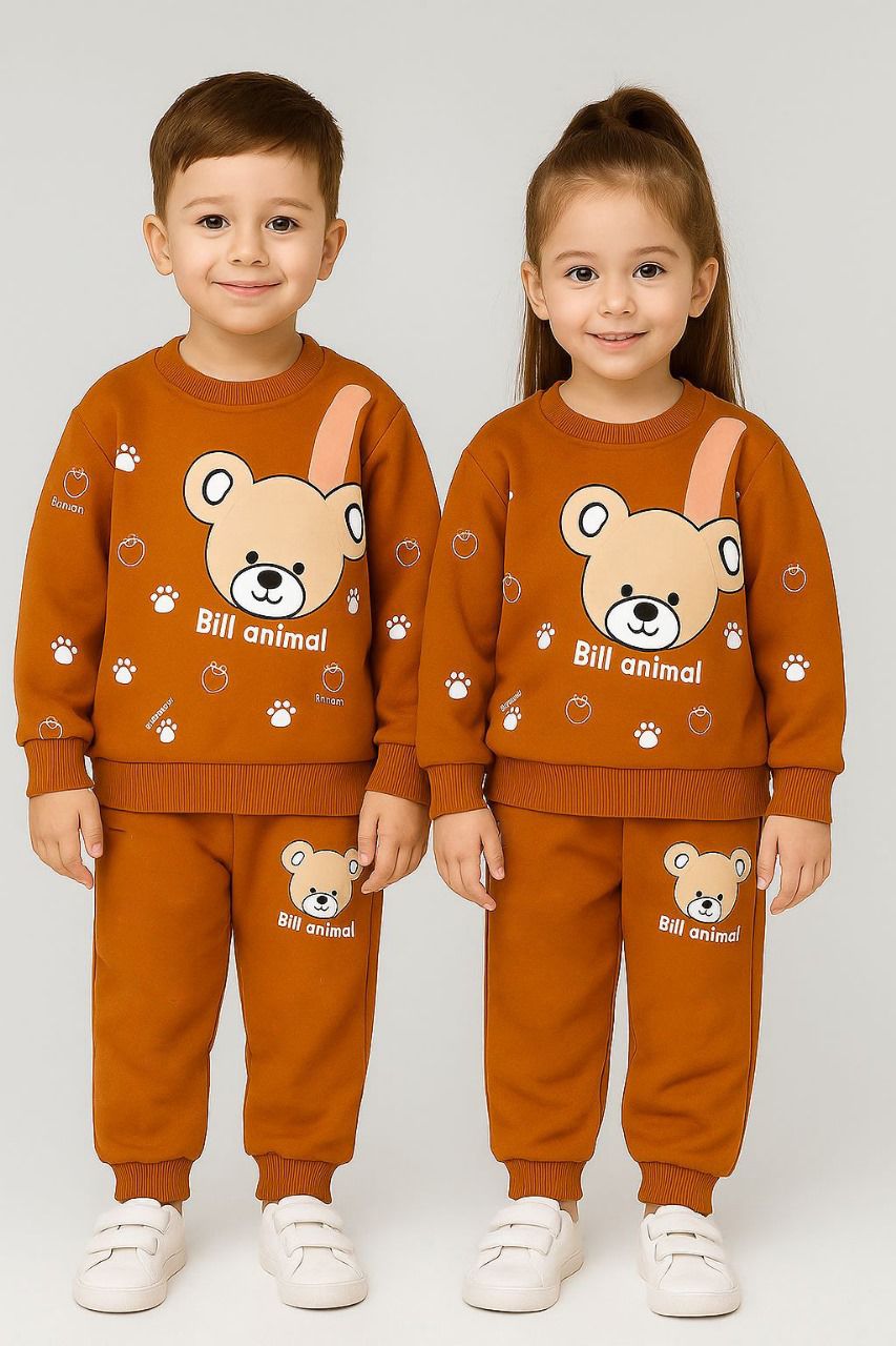 Brown teddy sweat shirt with trouser