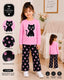 Girls Cute Cat Print Nightsuit-kids clozet