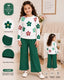Girls Retro Vibrant Flower Print Nightsuit-kids clozet