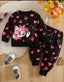 Kitty & Hearts Printed Sweatshirt & trouser